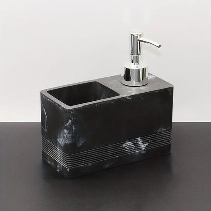 Kitchen Multi-Functional Cleaner Soap Dispenser, Manual Press Pump for Dish Soap and Sponge Storage, Dish Soap Dispenser, Dish Soap Dispenser with Sponge