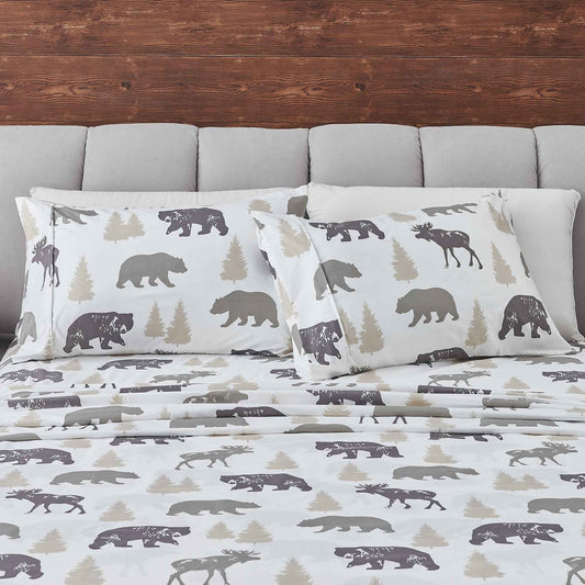 4-Piece Lodge Microfiber Sheet - Mountain Ridge Collection