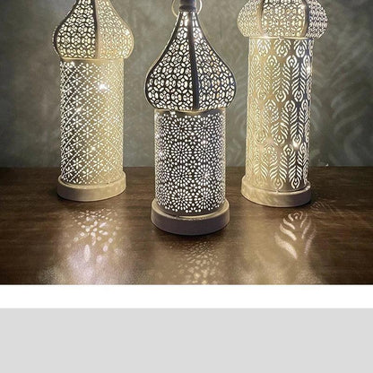 Lantern - LED Gold Wrought Iron