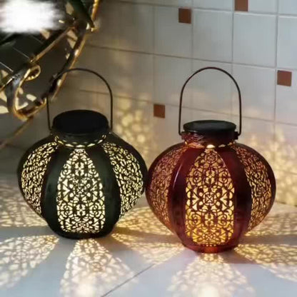 Lantern - Solar Iron Moroccan Large