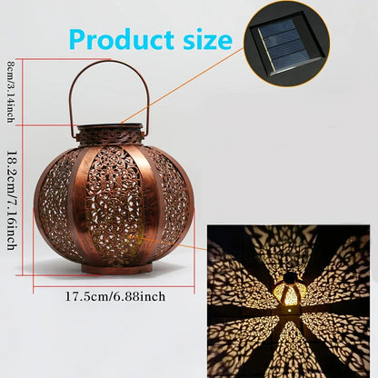 Lantern - Solar Iron Moroccan Large
