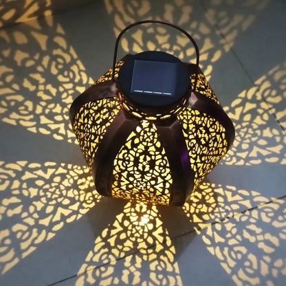 Lantern - Solar Iron Moroccan Large