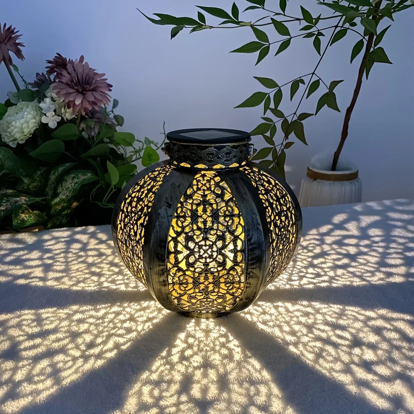 Lantern - Solar Iron Moroccan Large