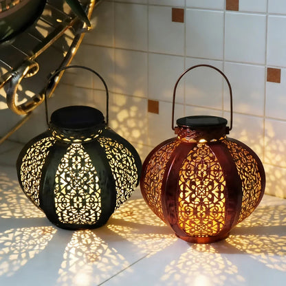 Lantern - Solar Iron Moroccan Large