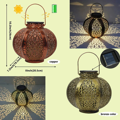 Lantern - Solar Iron Moroccan Large