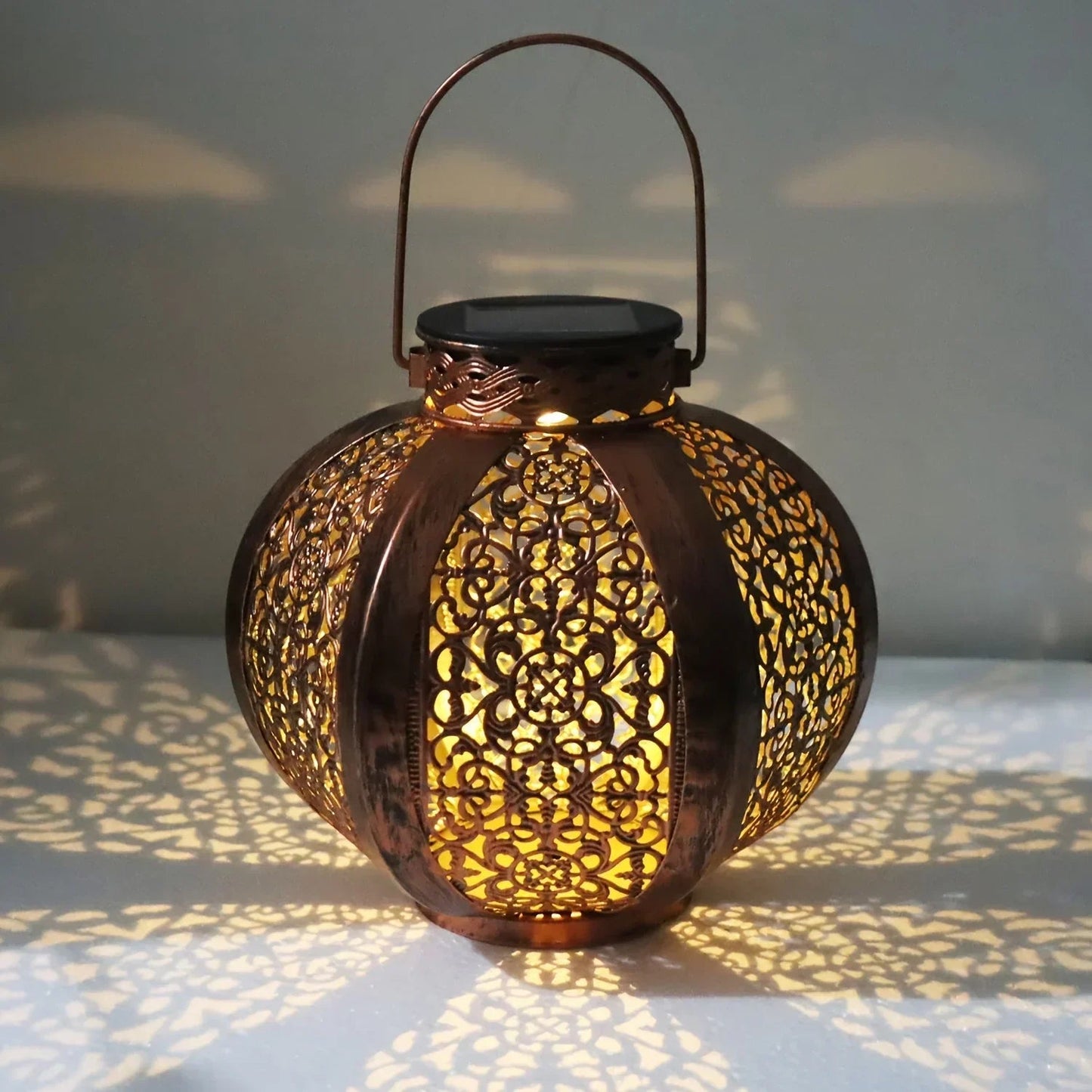 Lantern - Solar Iron Moroccan Large