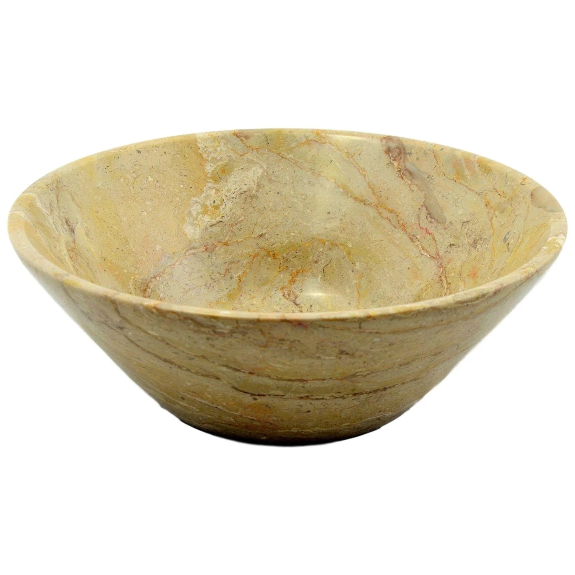 Large Fruit Bowl - 9.5 inch in Sahara Beige Marble - PoshaBella