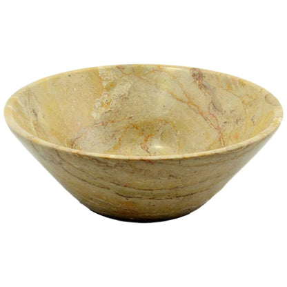 Large Fruit Bowl - 9.5 inch in Sahara Beige Marble - PoshaBella
