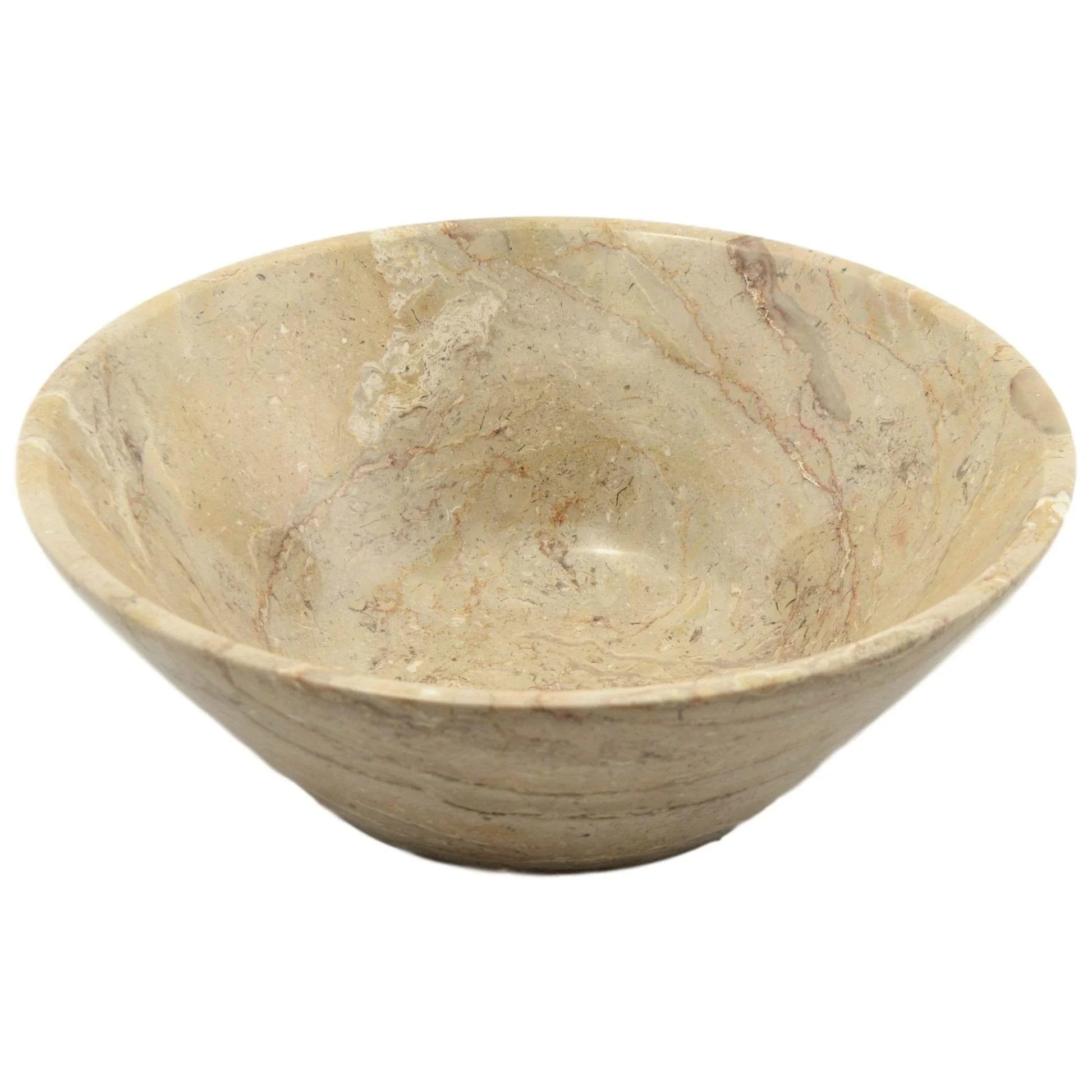 Large Fruit Bowl - 9.5 inch in Sahara Beige Marble - PoshaBella