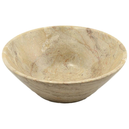 Large Fruit Bowl - 9.5 inch in Sahara Beige Marble - PoshaBella