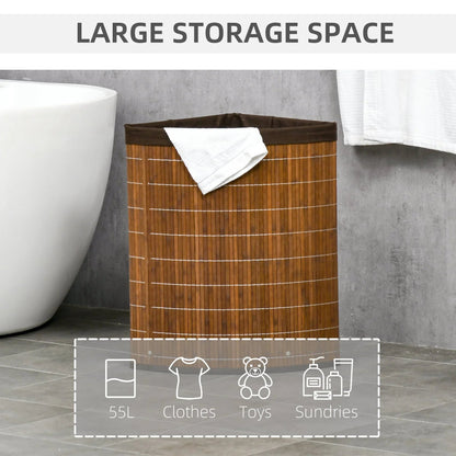 Laundry Basket - Removable Brown 38x38x57cm