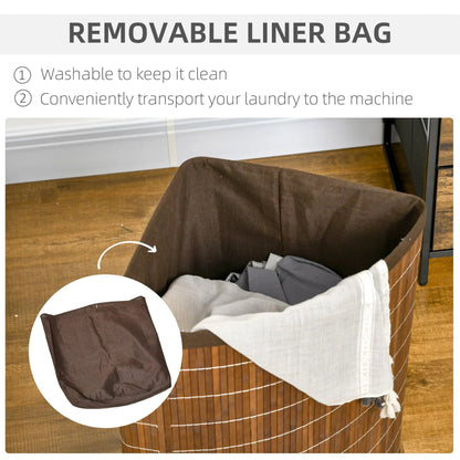 Laundry Basket - Removable Brown 38x38x57cm