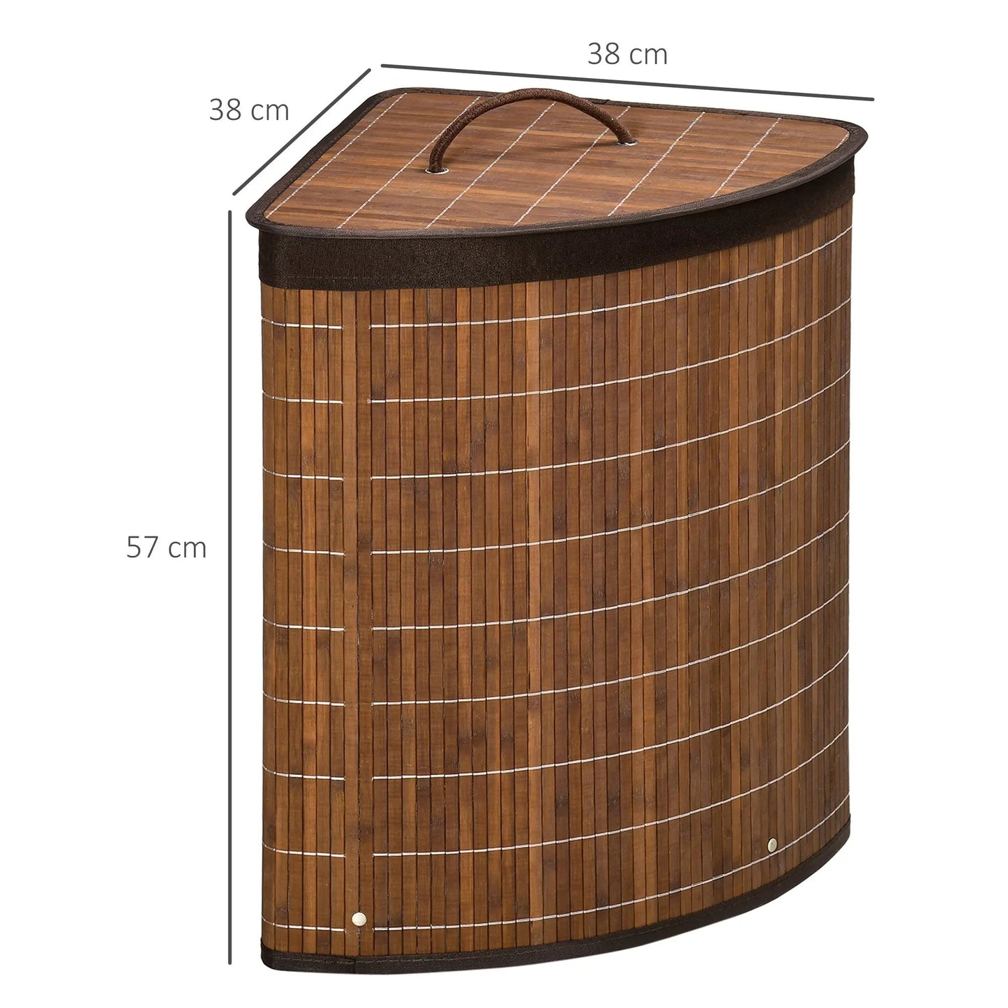 Laundry Basket - Removable Brown 38x38x57cm