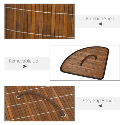 Laundry Basket - Removable Brown 38x38x57cm