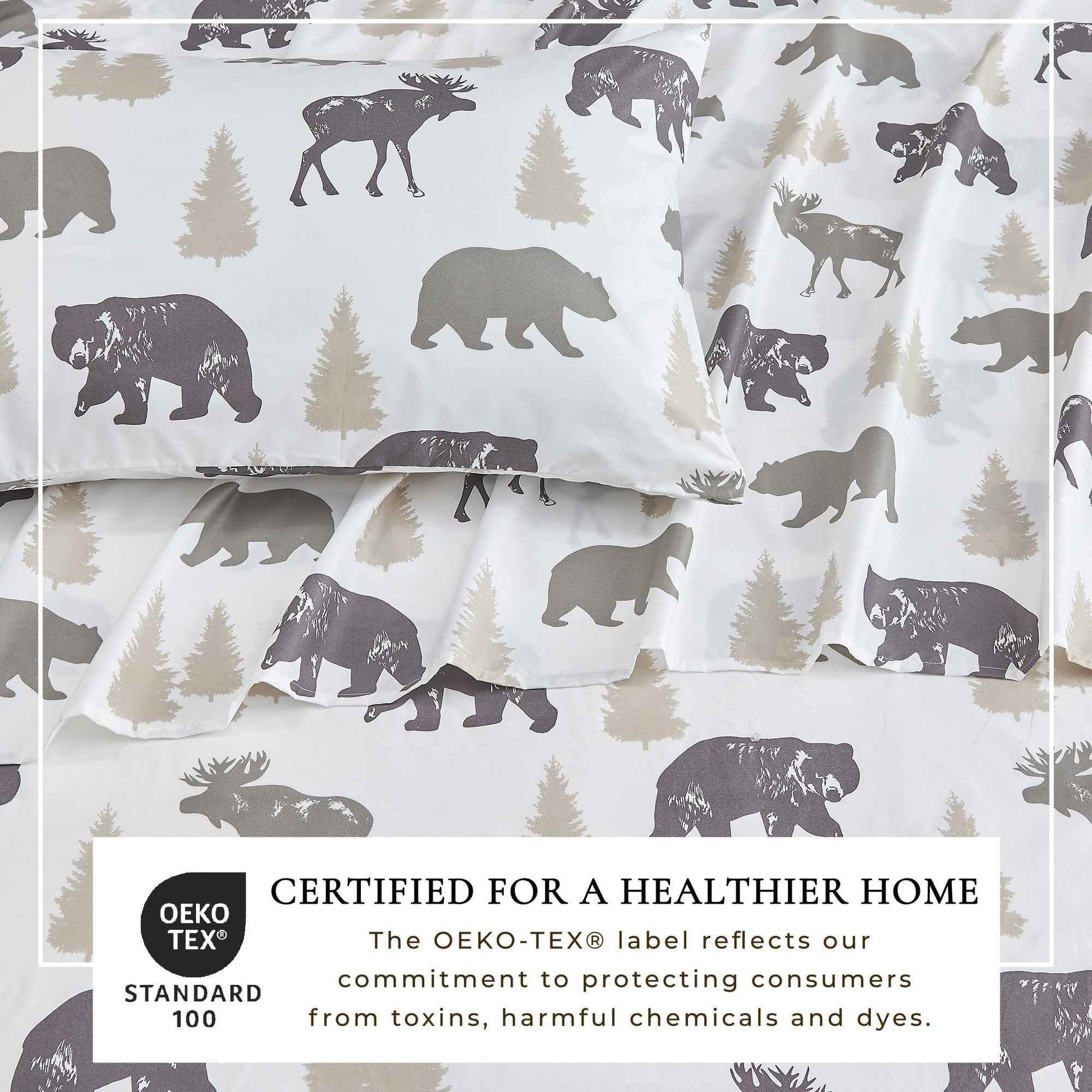 4-Piece Lodge Microfiber Sheet - Mountain Ridge Collection