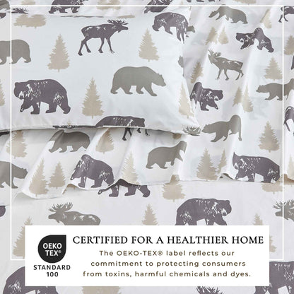 4-Piece Lodge Microfiber Sheet - Mountain Ridge Collection