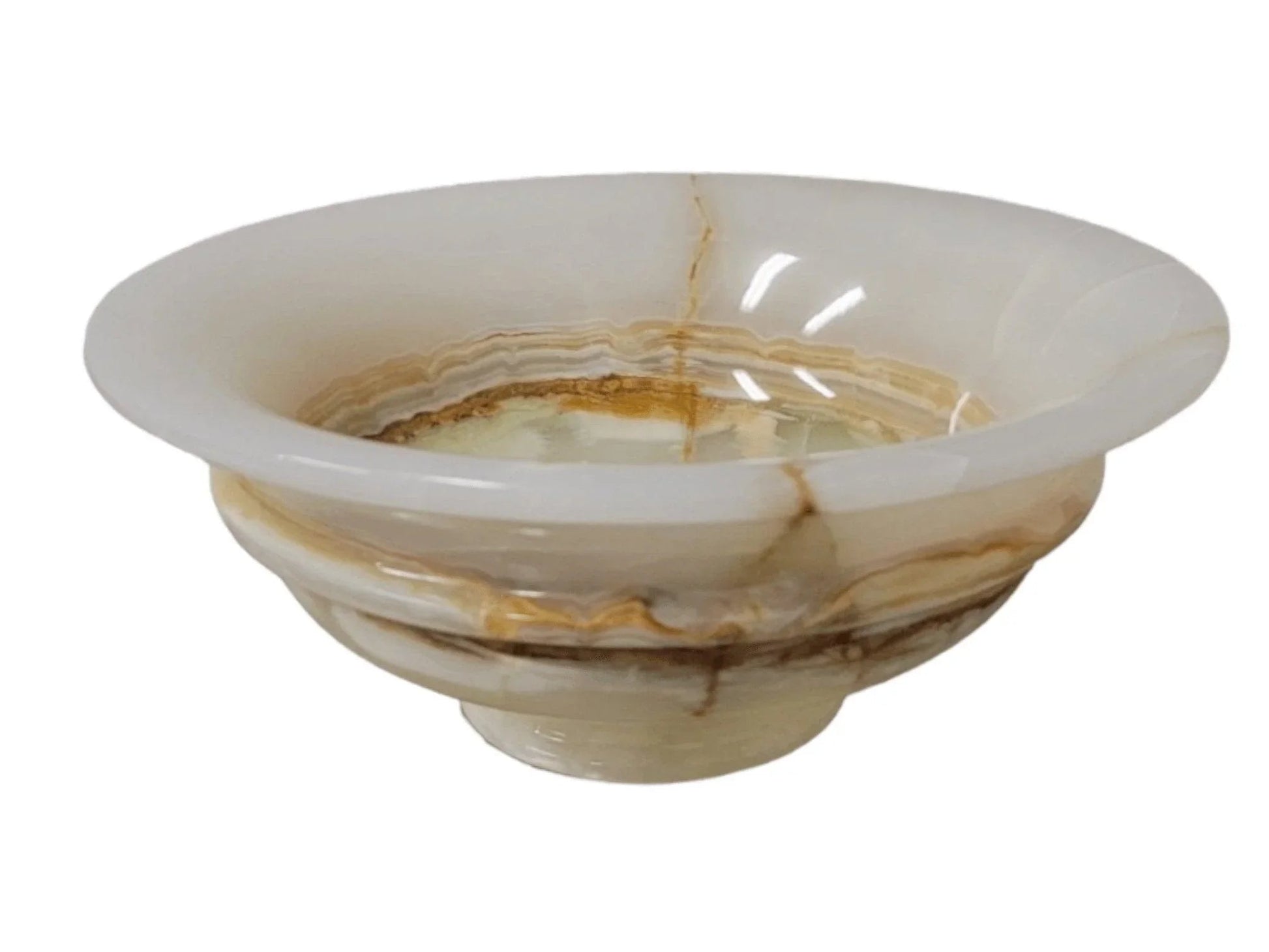Light Green Onyx 12-inch Decorative Bowl - PoshaBella