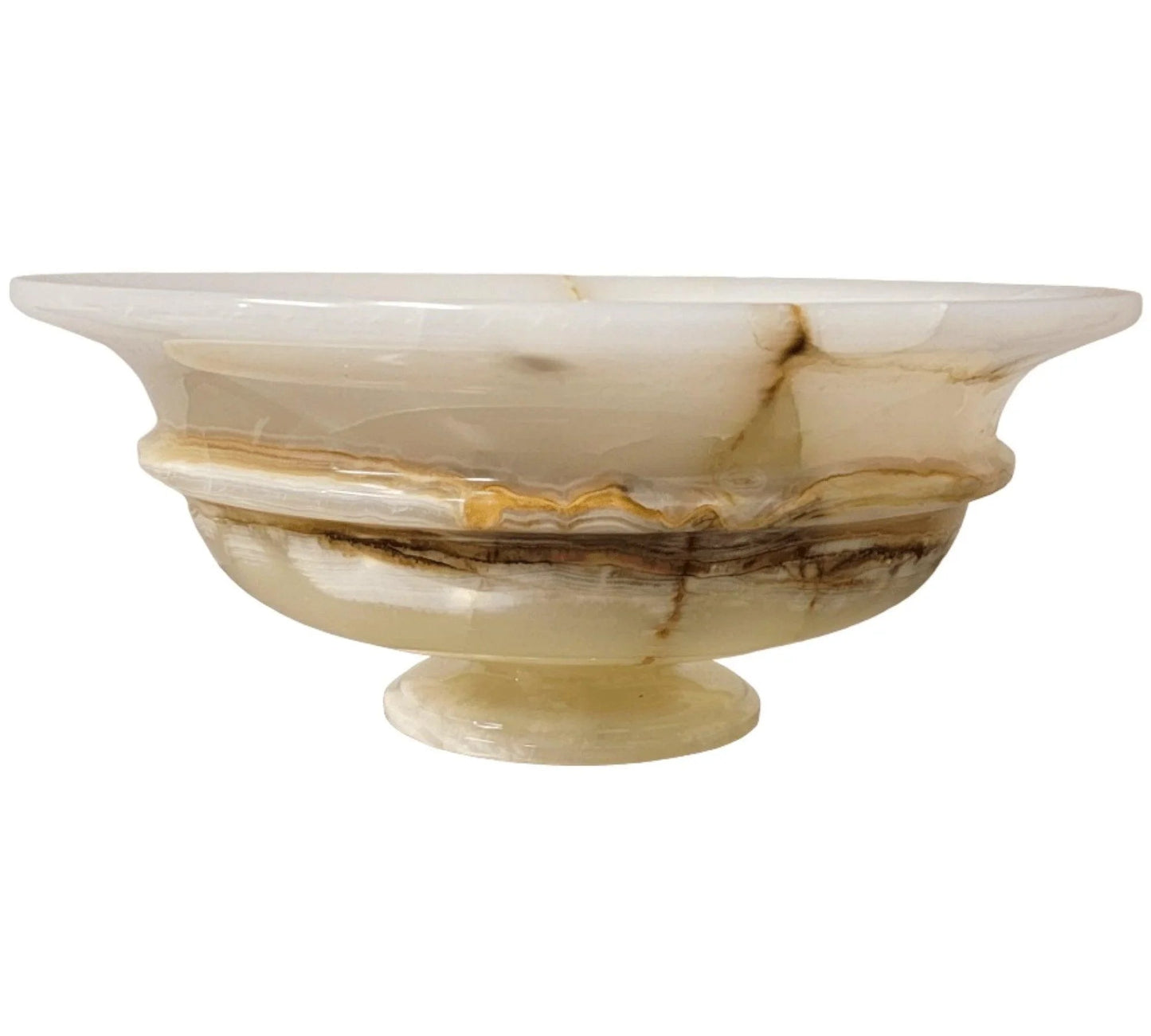 Light Green Onyx 12-inch Decorative Bowl - PoshaBella