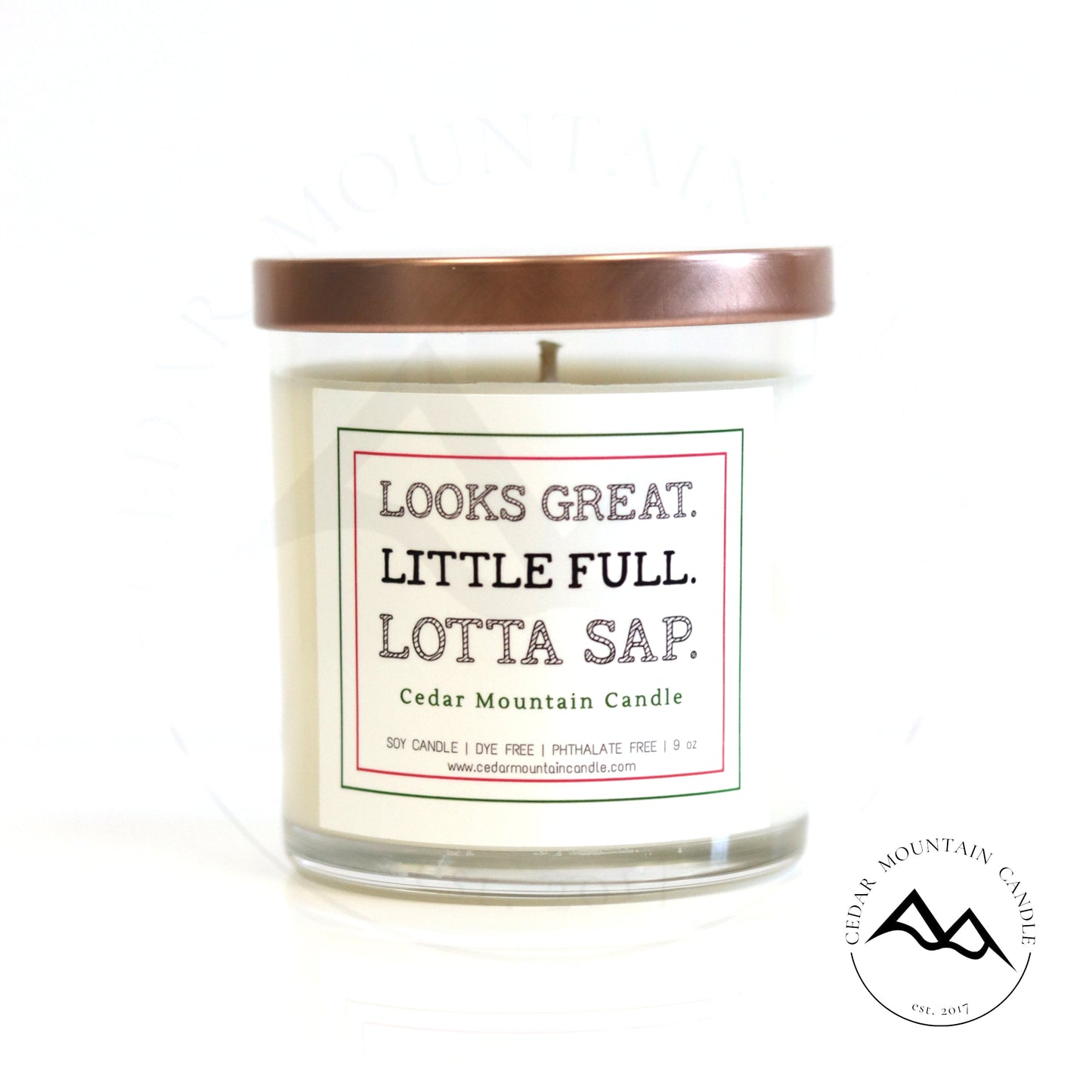 Looks Great. Little Full. Lotta Sap - Griswold Collection Soy Candle - PoshaBella