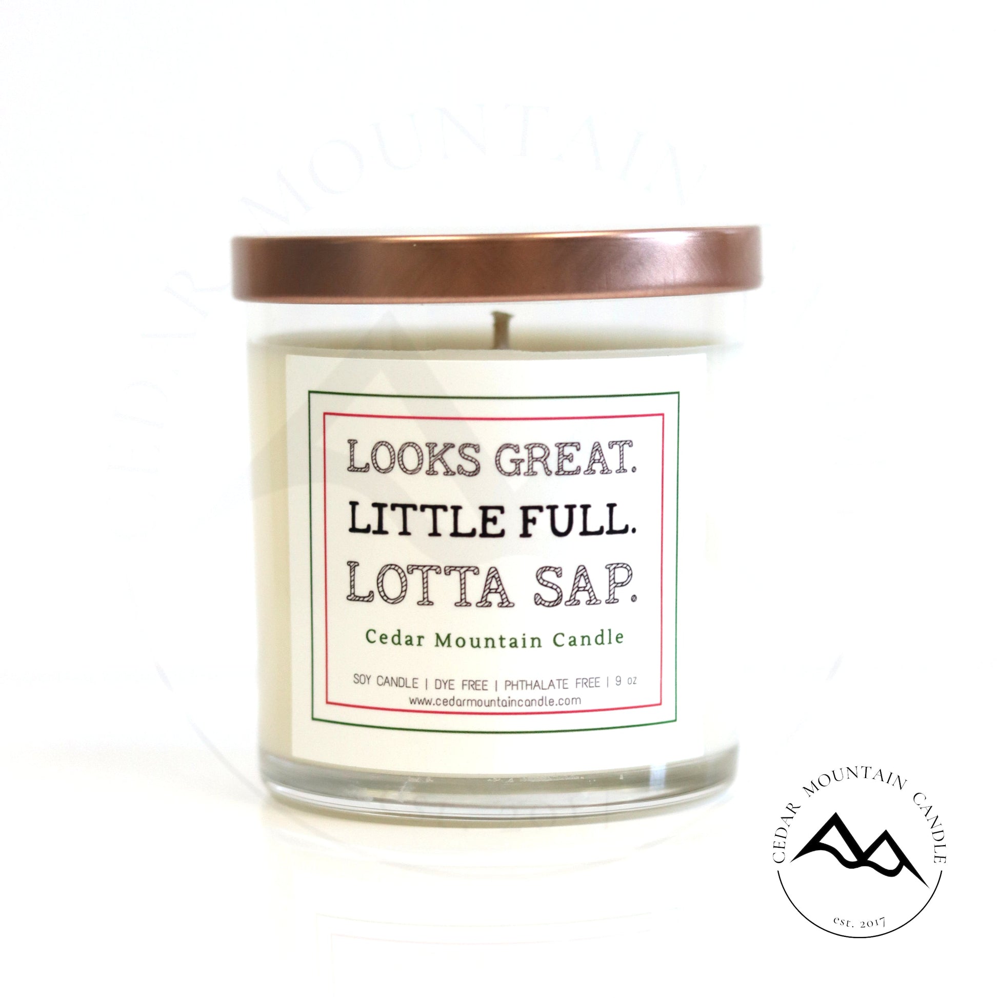 Looks Great. Little Full. Lotta Sap - Griswold Collection Soy Candle - PoshaBella