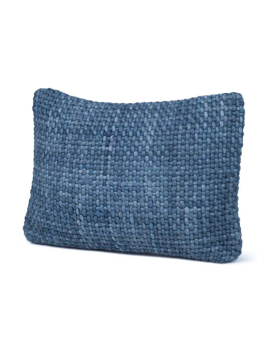 Luxe Indigo Handwoven Down Alternative Pillow - PoshaBella