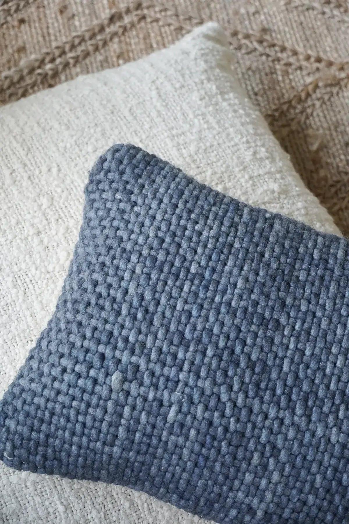 Luxe Indigo Handwoven Down Alternative Pillow - PoshaBella