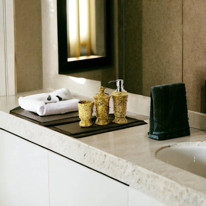Luxury Bathroom Set in Fossil Stone - 3 Piece Bathroom Set - PoshaBella