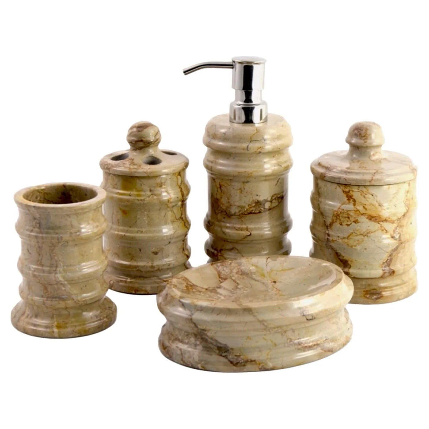 Luxury Bathroom Sets of Sahara Beige Marble in Bengal Collection - PoshaBella