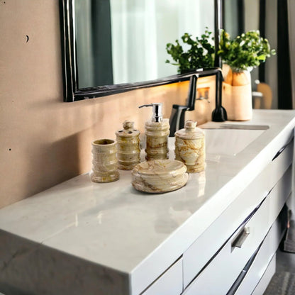 Luxury Bathroom Sets of Sahara Beige Marble in Bengal Collection - PoshaBella