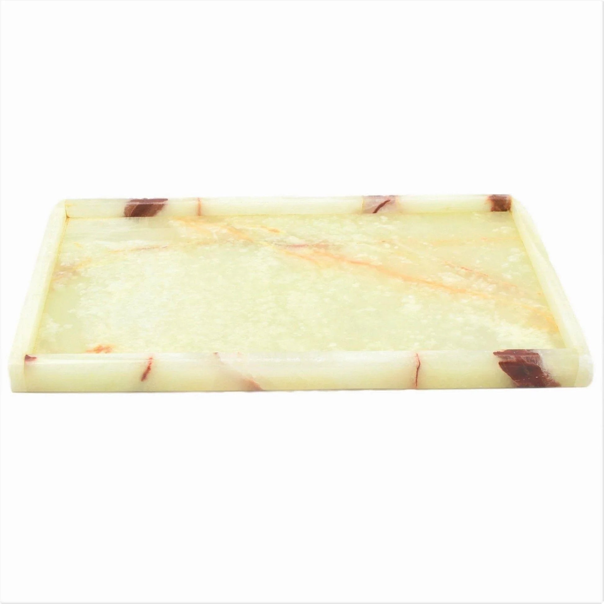 Luxury Bathroom Tray of White Onyx - PoshaBella