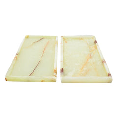 Luxury Bathroom Tray of White Onyx