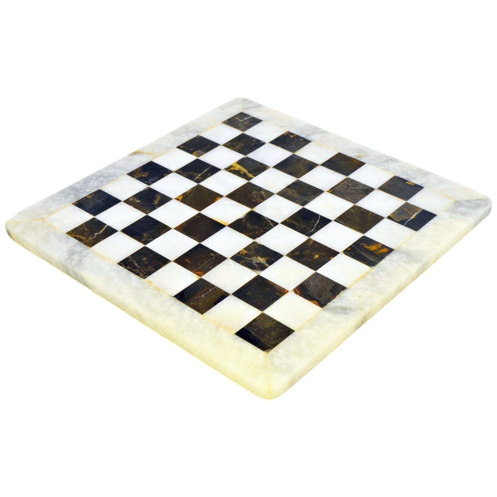 Luxury Chess Set in Michelangelo and White Marble - PoshaBella