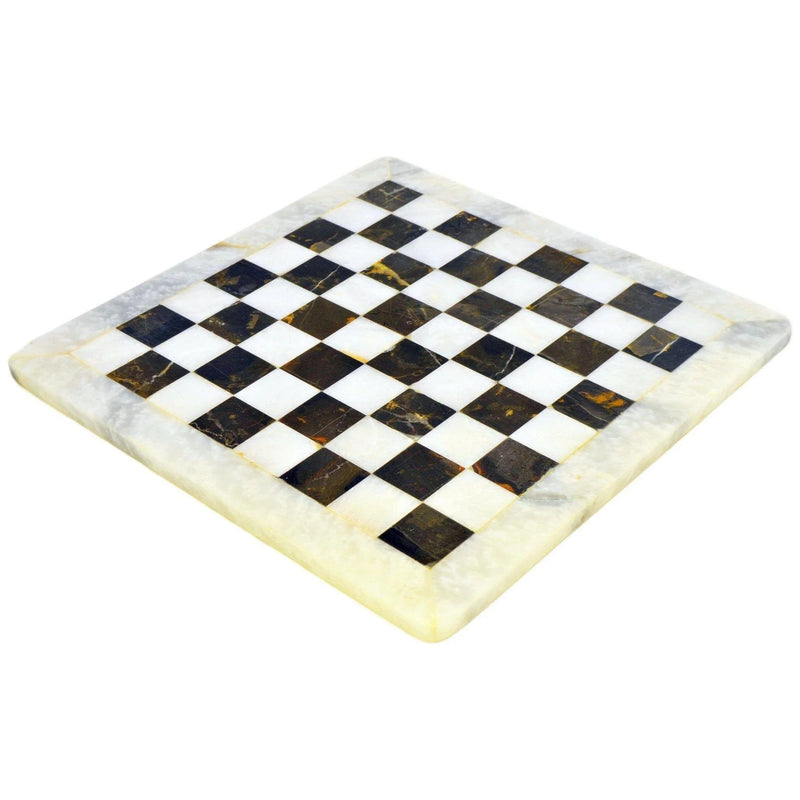 Luxury Chess Set in Michelangelo and White Marble