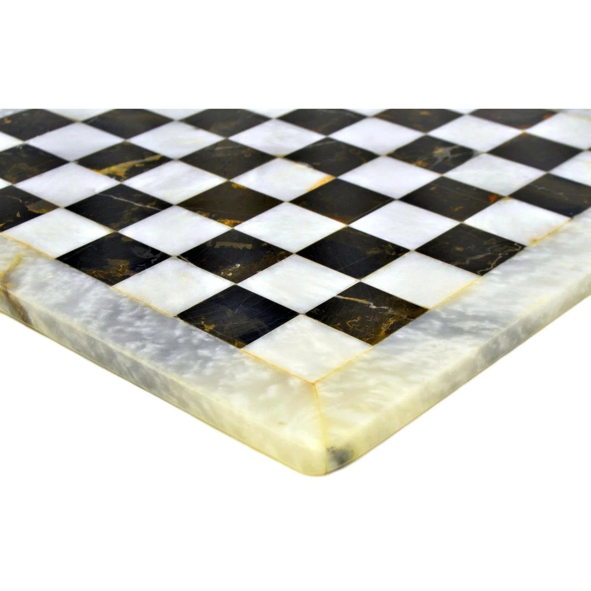 Luxury Chess Set in Michelangelo and White Marble - PoshaBella