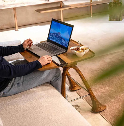 Luxury Walnut Epoxy Resin Tv, Laptop and Snack Tray