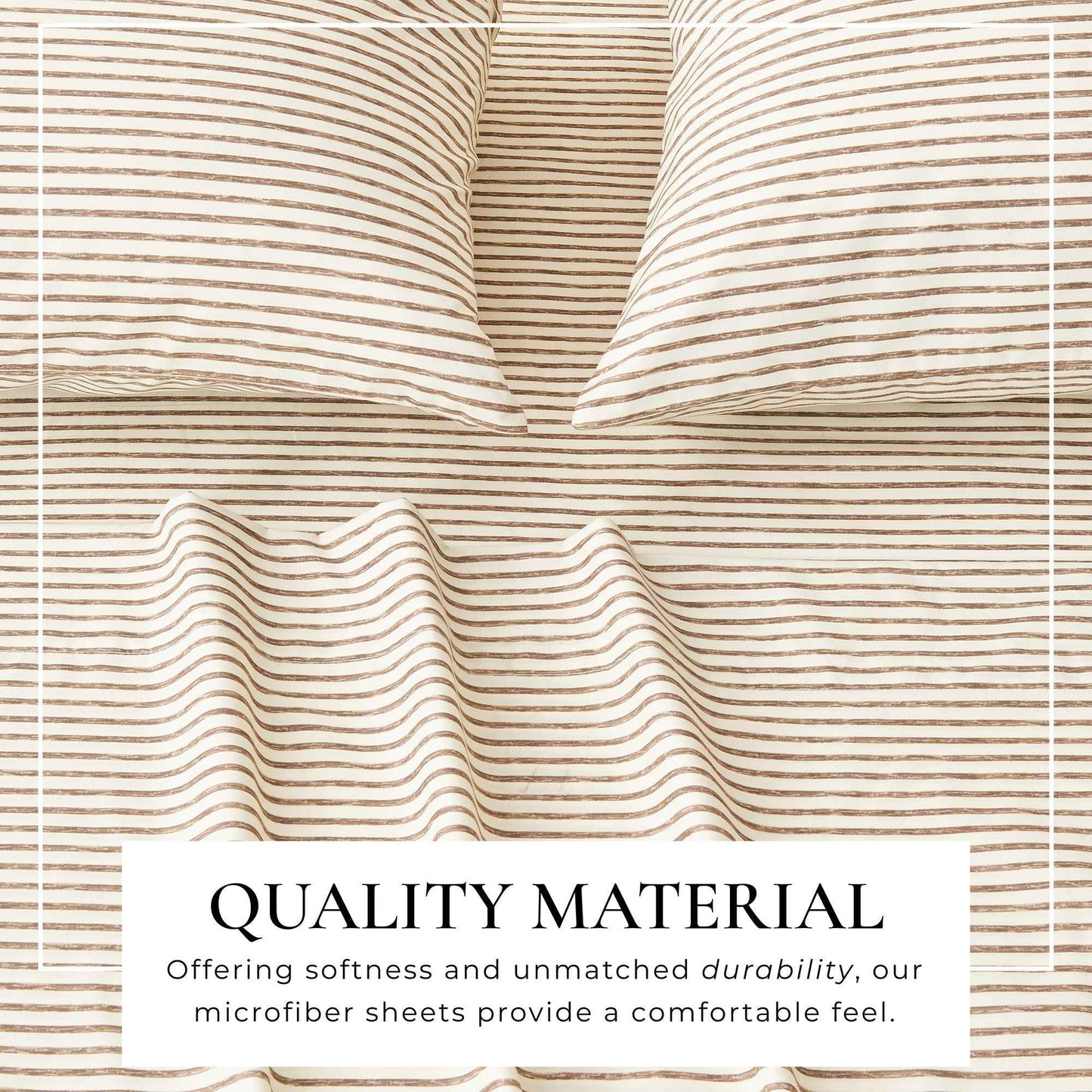 Striped Microfiber Sheet Set - Evette Collection