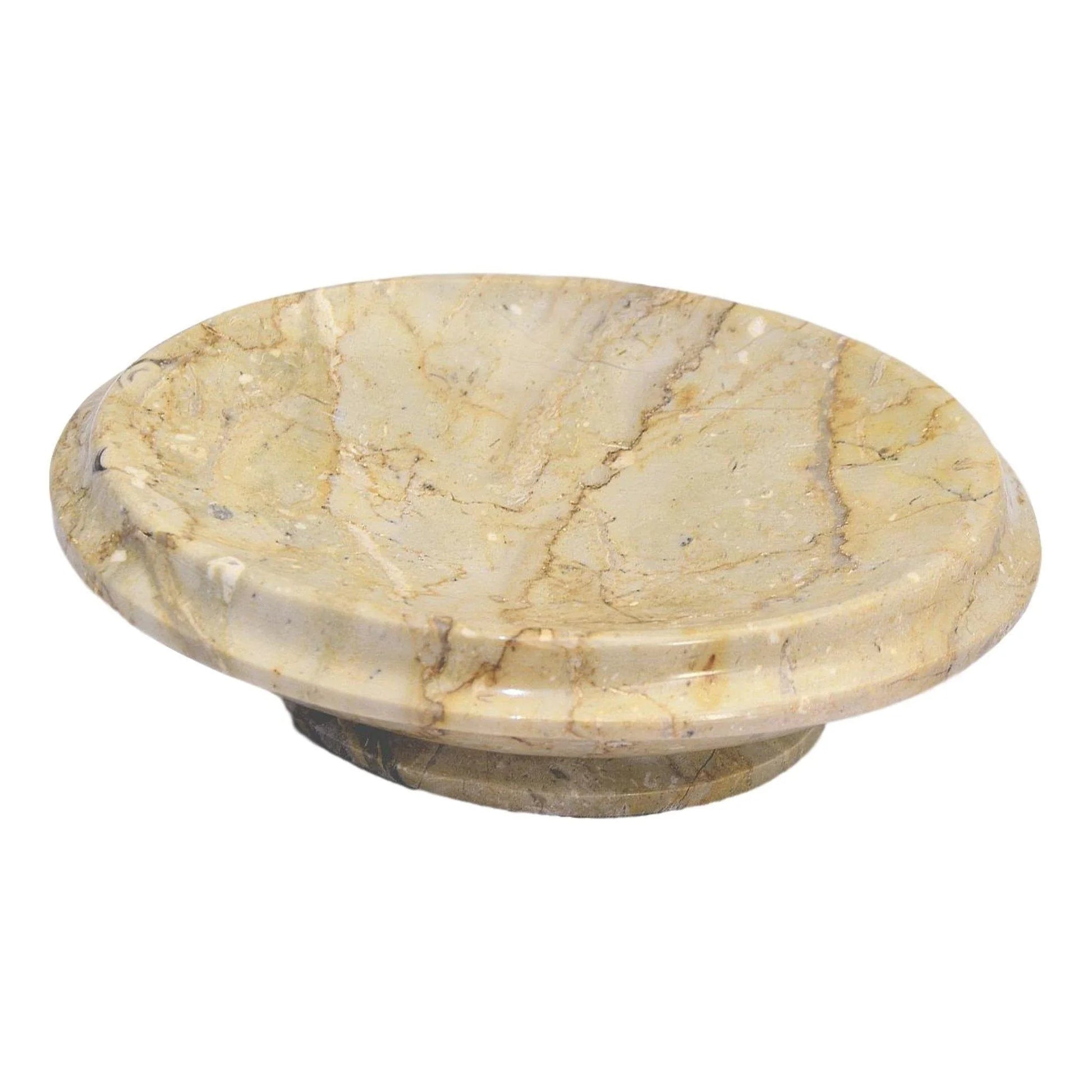 Marble Soap Dish of Sahara Beige Marble - PoshaBella