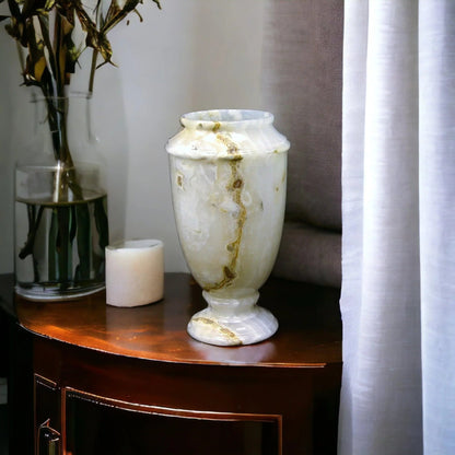 Marble Vase |13 inch White Onyx Decorative Vase - PoshaBella