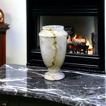 Marble Vase |13 inch White Onyx Decorative Vase - PoshaBella