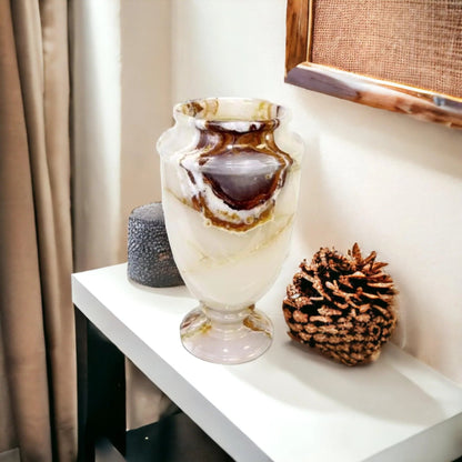 Marble Vase |13 inch White Onyx Decorative Vase - PoshaBella