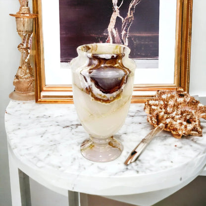 Marble Vase |13 inch White Onyx Decorative Vase - PoshaBella