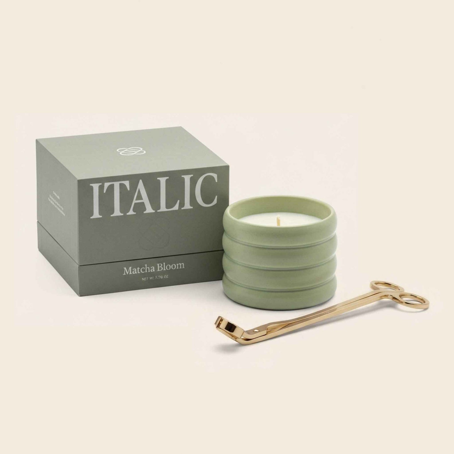 Ceramic Candle & Wick Trimmer Set