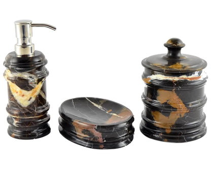 Michelangelo Marble 3-Piece Bathroom Accessory Set - PoshaBella