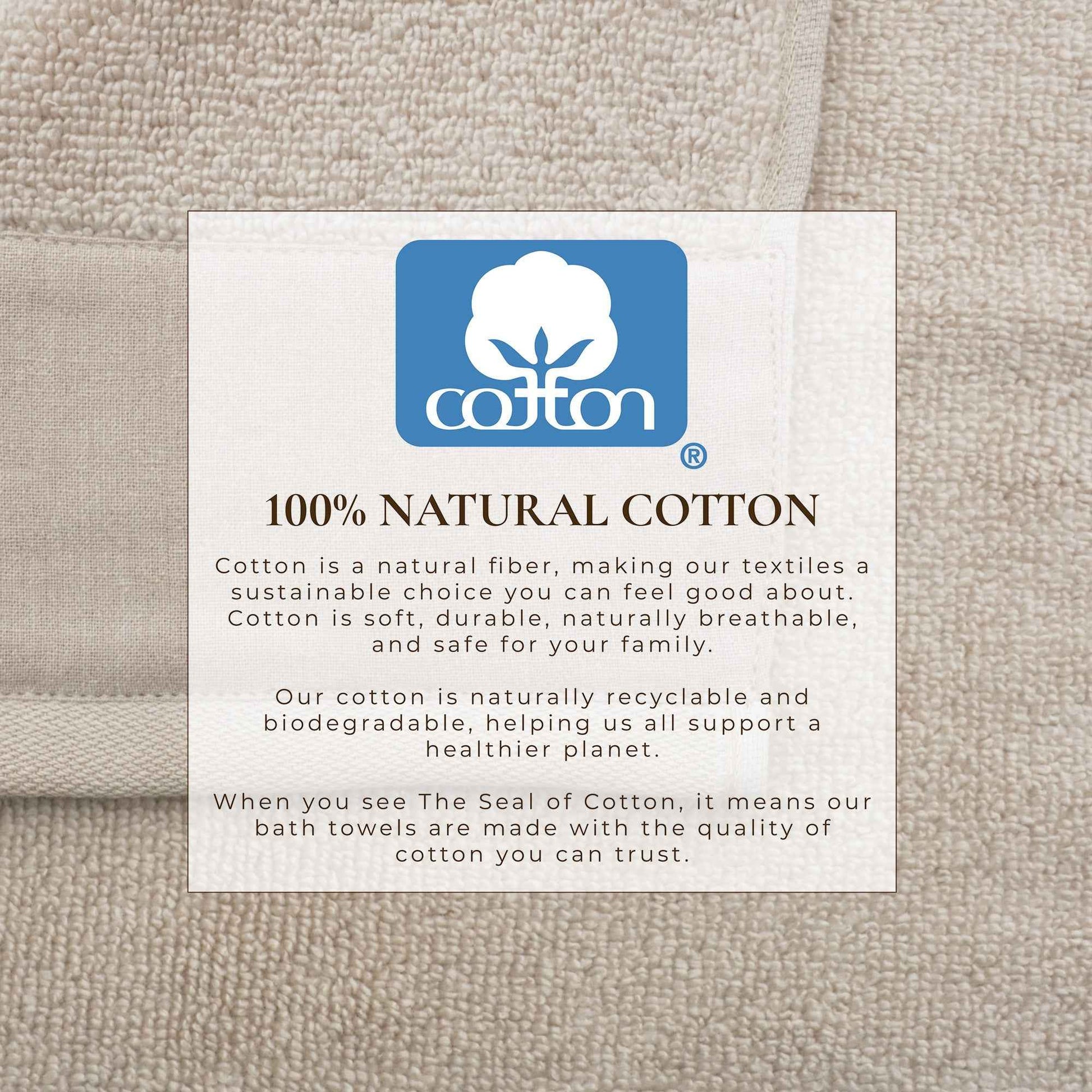 Cotton Linen-Like Border 6-Piece Towel Set - Priya Collection
