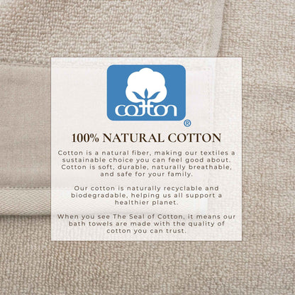 Cotton Linen-Like Border 6-Piece Towel Set - Priya Collection