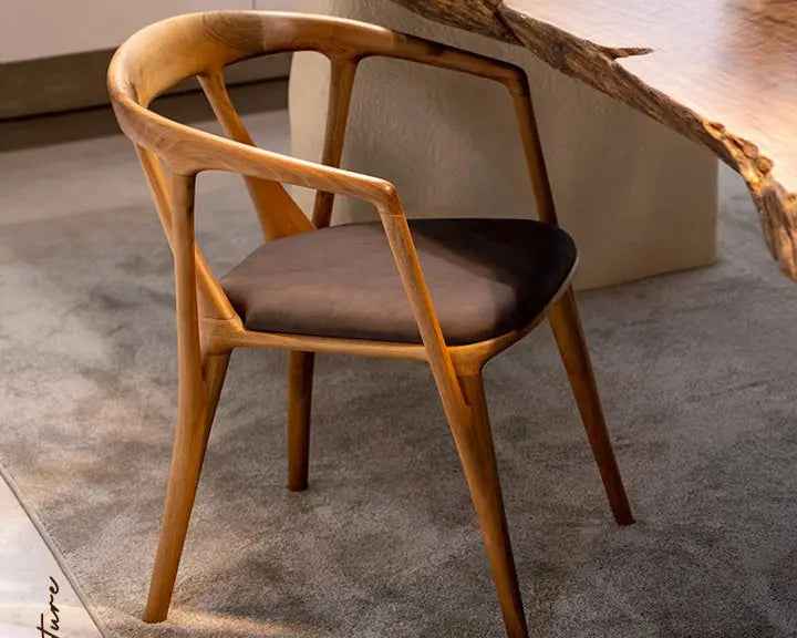 Luxury Premium Solid Walnut Chair - Italian Style