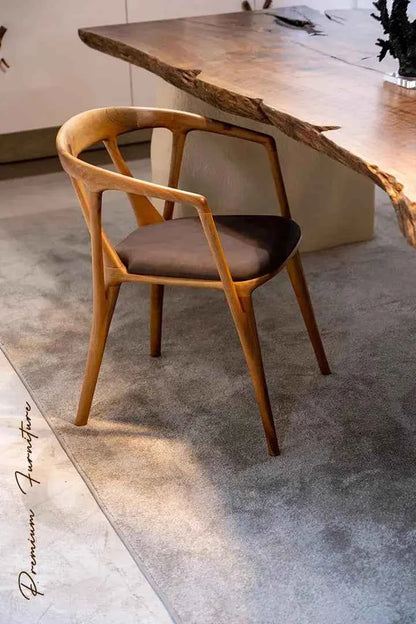 Luxury Premium Solid Walnut Chair - Italian Style