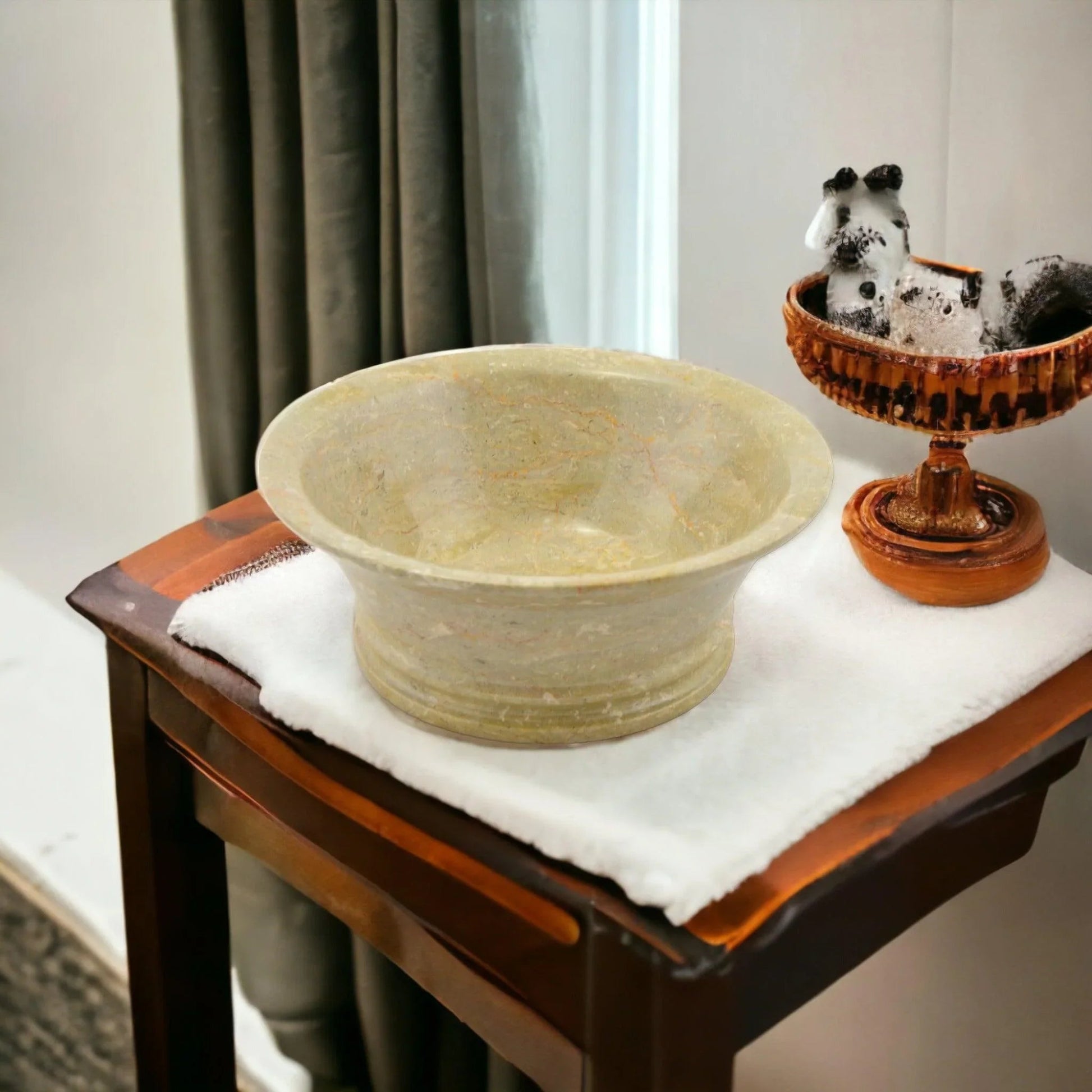 Modern Fruit Bowl - Sahara Beige Mable 8 inch Bowl - PoshaBella