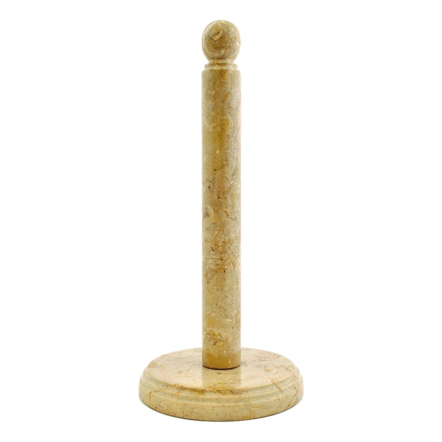 Modern Paper Towel Holder | Sahara Beige Marble - PoshaBella
