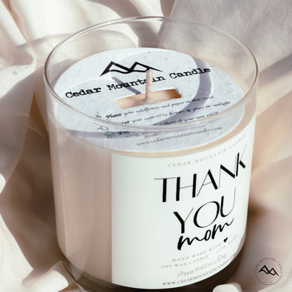 Happy Mother's Day - Mother's Day Soy Candle - 9 oz Glass Jar Candle - PoshaBella